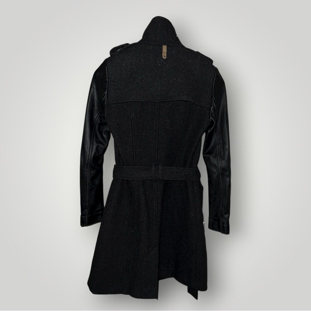 Mackage Women’s Wool Coat with Leather Sleeves – Size XS - Picture 3 of 3